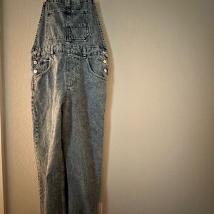 We The Free Blue Denim Overalls